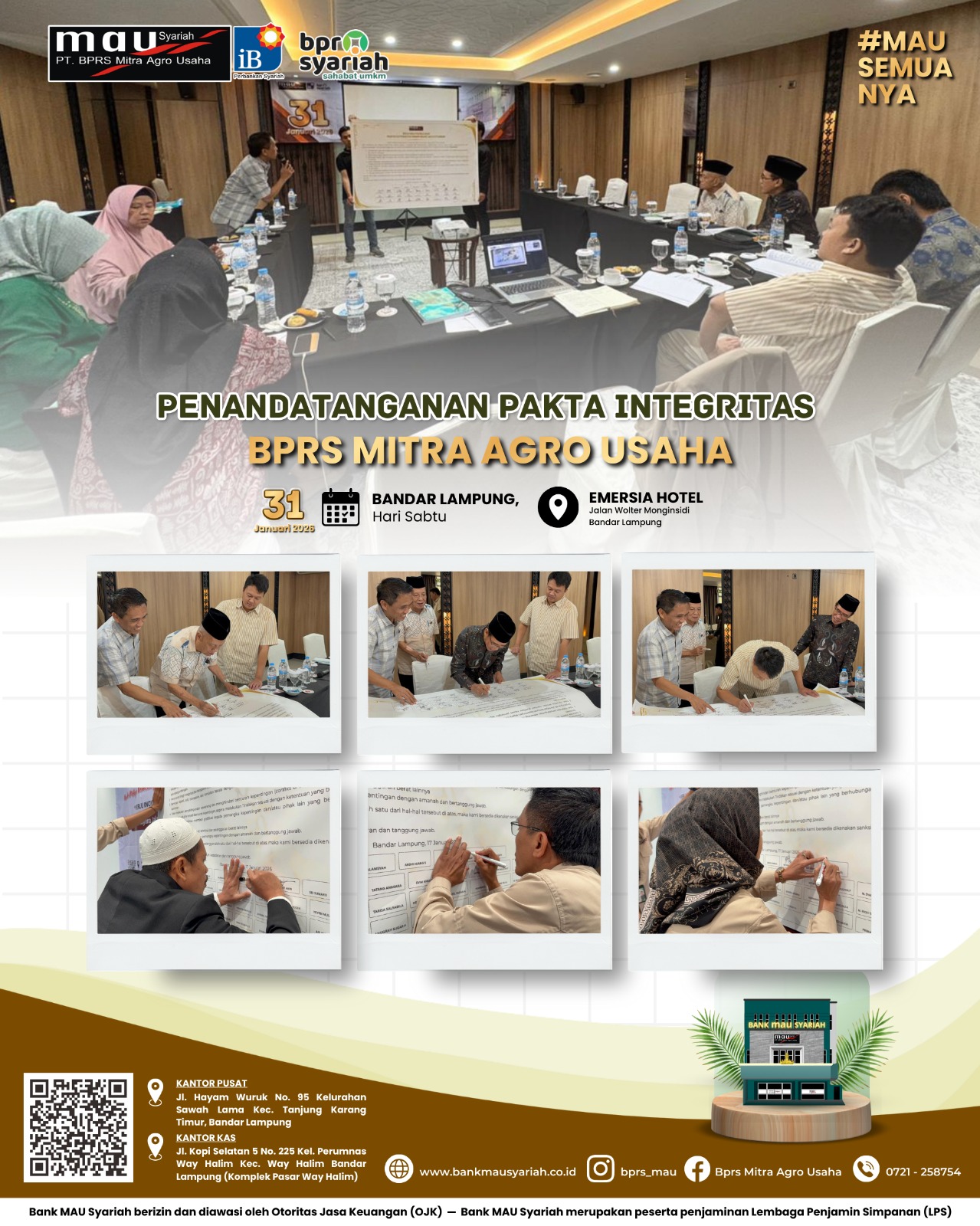 PENANDATANGANAN PAKTA INTEGRITAS BPRS MITRA AGRO USAHA