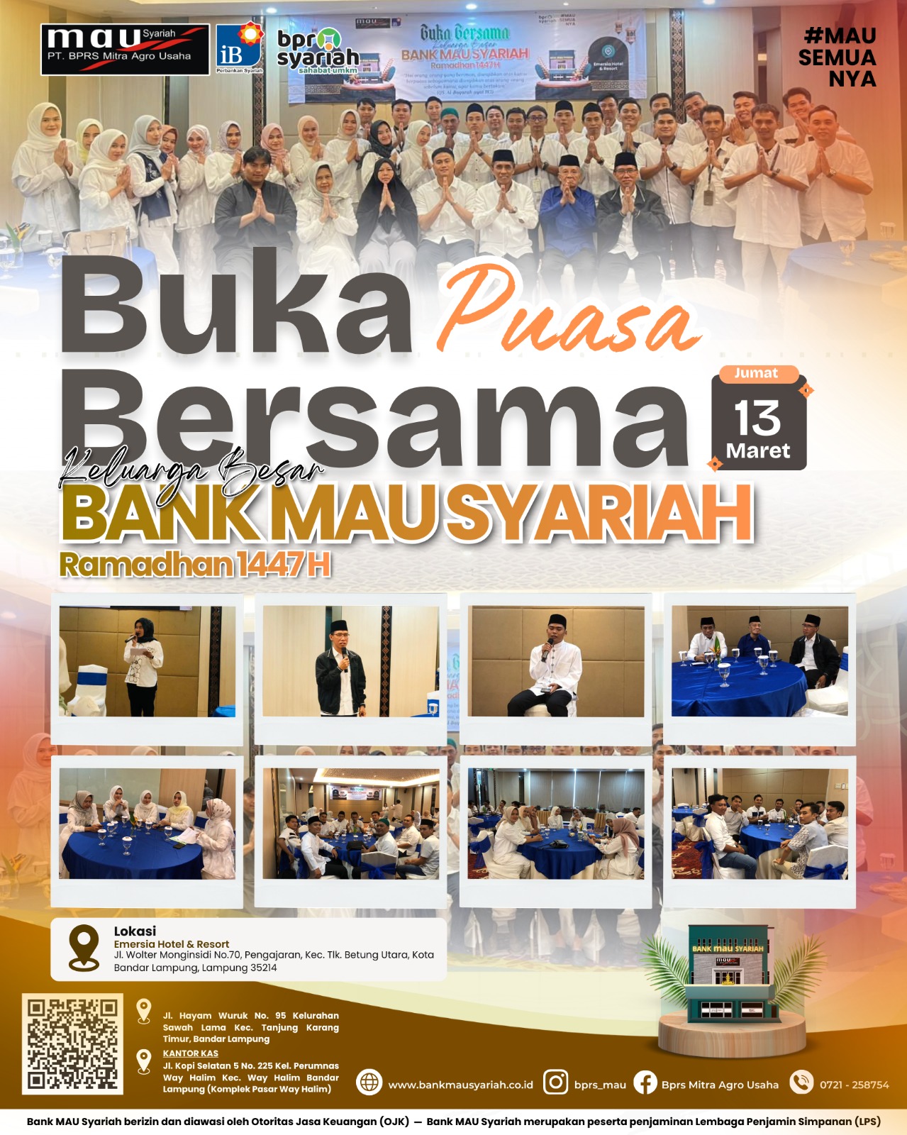 Kegiatan Buka Puasa Bersama Keluarga Besar Bank MAU Syariah Ramadan 1447 H