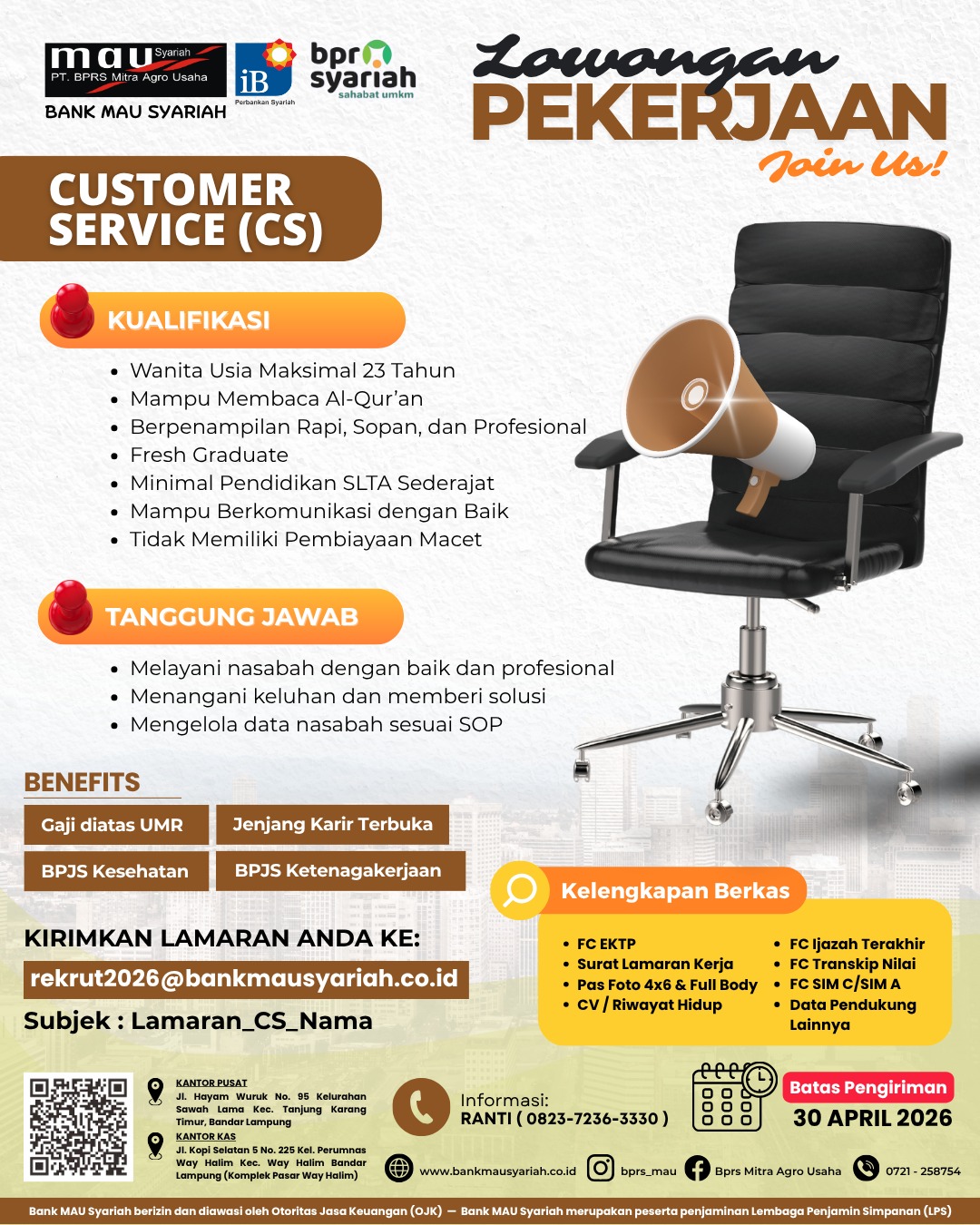 Lowongan pekerjaan April 2026